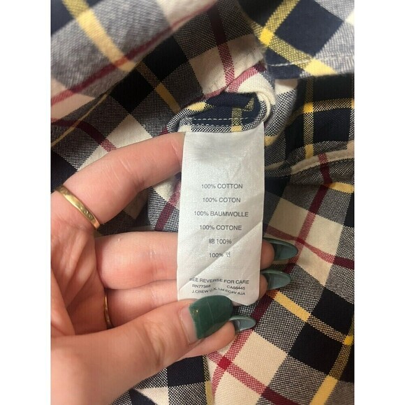 J.Crew Oxford men's Slim Fit flannel long sleeve shirt size XL A3 - Picture 7 of 8